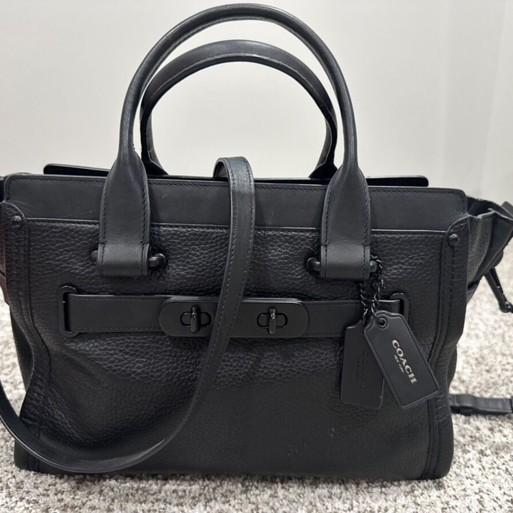 AUTHENTIC COACH BLAKE LEATHER CARRYALL 25 SATCHEL BAG PURSE